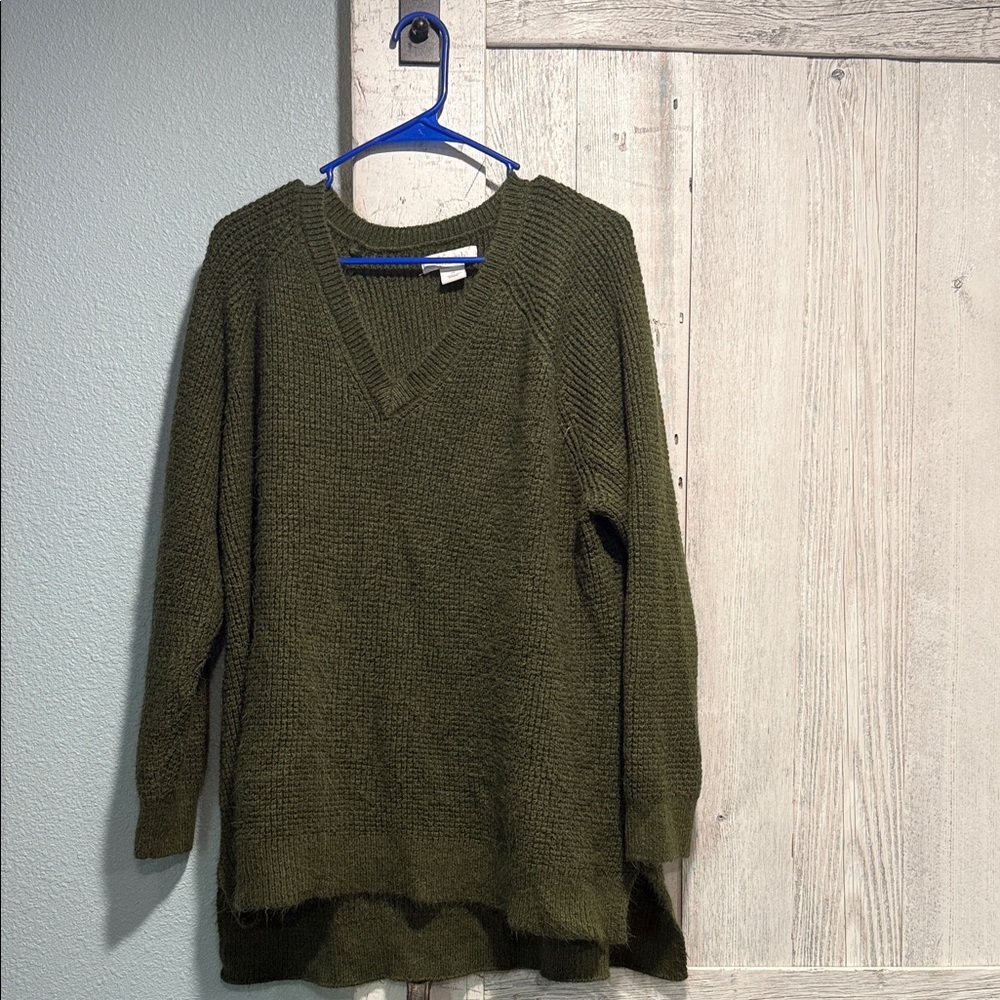 Natural Reflections Forest Green Knit Sweater